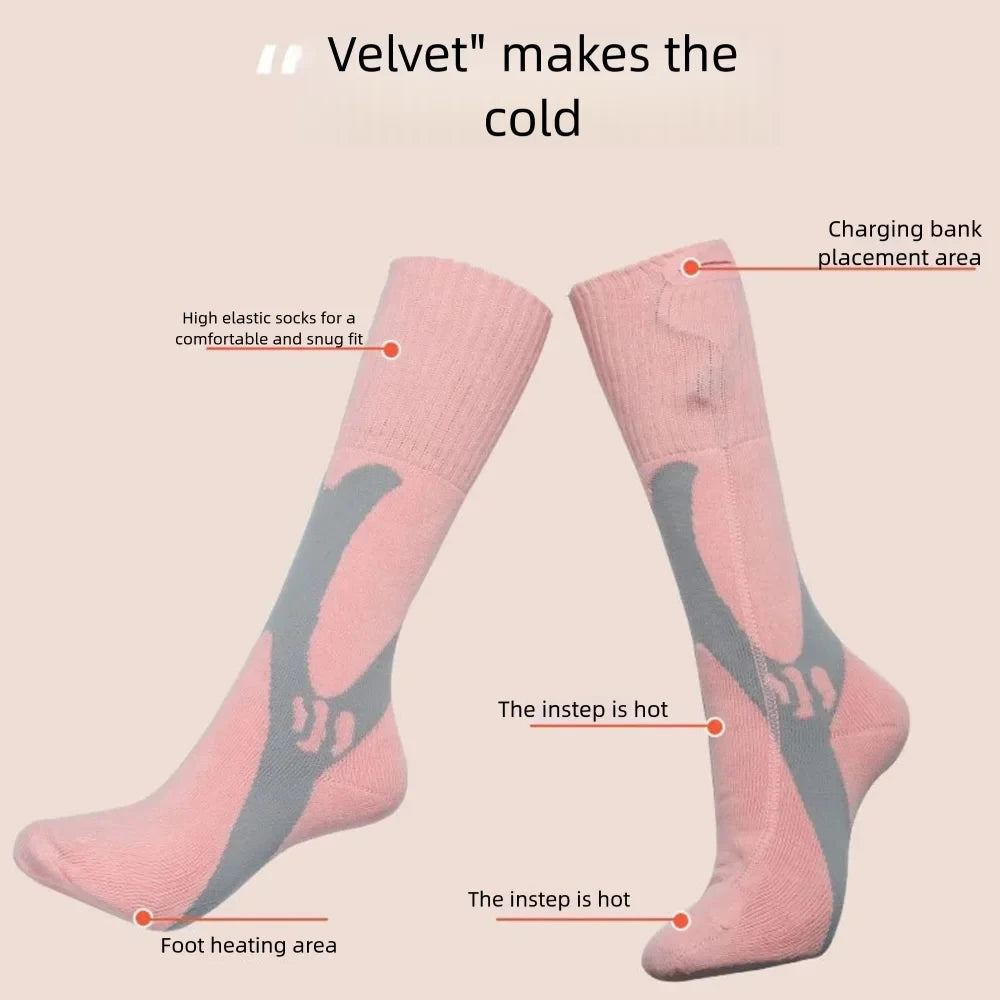 Premium Heated Socks - Rechargeable 5000mAh Electric Foot Warmers | Winter Sports & Outdoor