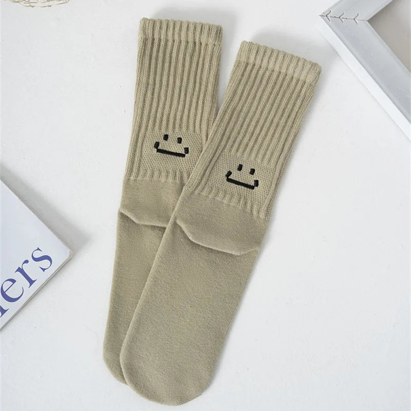 Cotton Crew Socks – Soft Blend Mid-Tube, Unisex 35-44