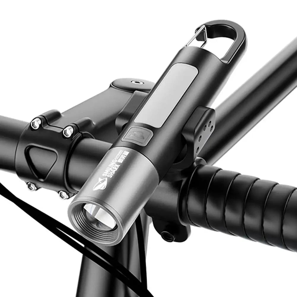 Waterproof USB Rechargeable LED Flashlight with Bicycle Stand deideas