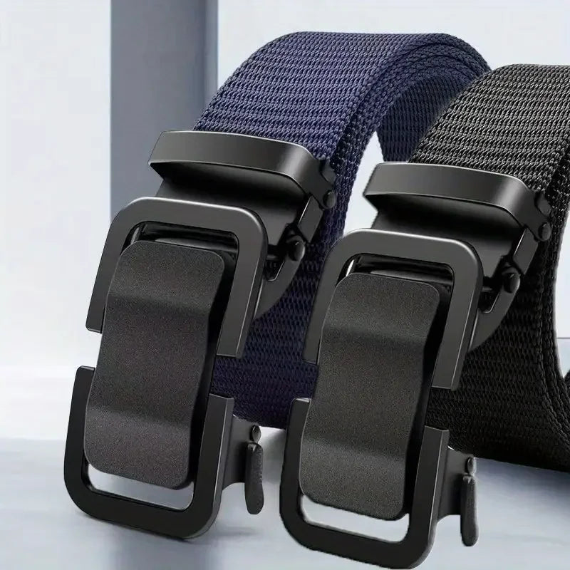 Nylon Belt with Automatic Metal Buckle - 120cm, 6 Colors, Unisex