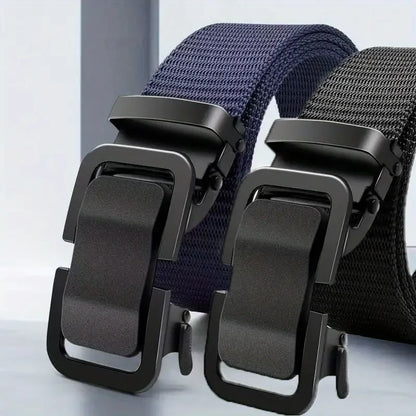 Nylon Belt with Automatic Metal Buckle - 120cm, 6 Colors, Unisex