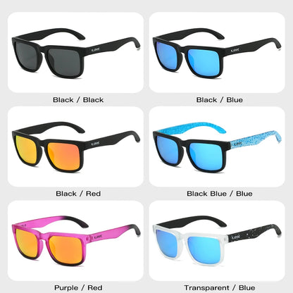 Square Polarized Sunglasses - UV400, PC Frame, Mirror Lens, 6 Colors, Unisex