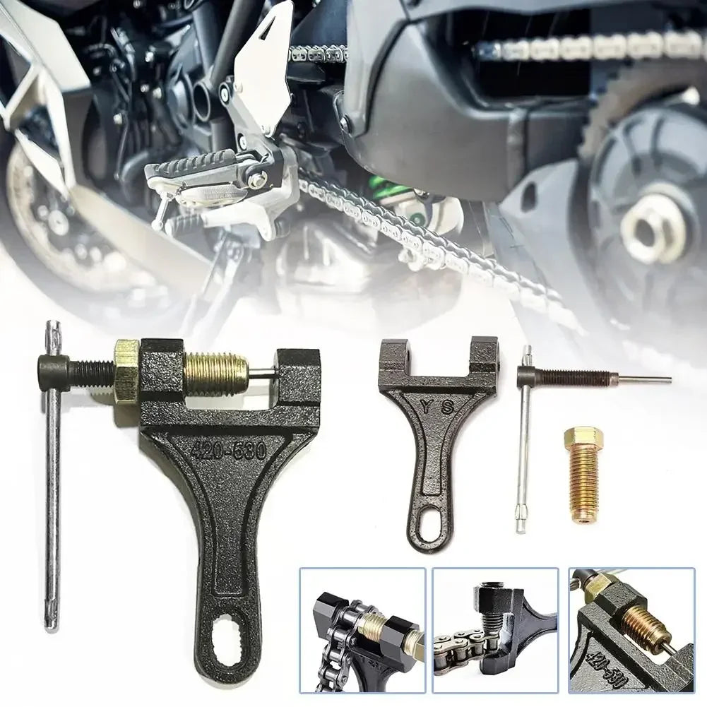 Motorcycle Chain Breaker & Link Splitter Tool Universal 420-530 Carbon Steel