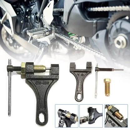 Motorcycle Chain Breaker & Link Splitter Tool Universal 420-530 Carbon Steel