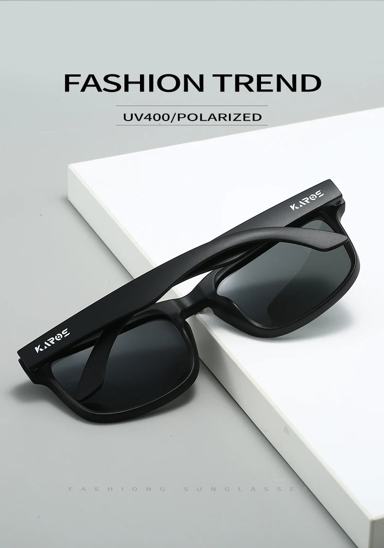 Square Polarized Sunglasses - UV400, PC Frame, Mirror Lens, 6 Colors, Unisex