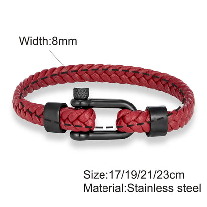 Pulsera Minimalista de Cuero - Cierre Magnético, Acero Inoxidable, 6 Colores, 4 Tamaños, Unisex