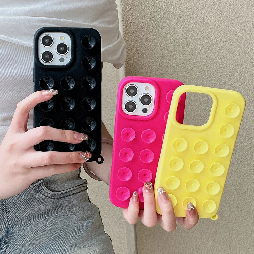 Silicone iPhone Case with Lanyard - Shockproof, Anti-Slip, 6 Colors, iPhone 11-17 Pro Max
