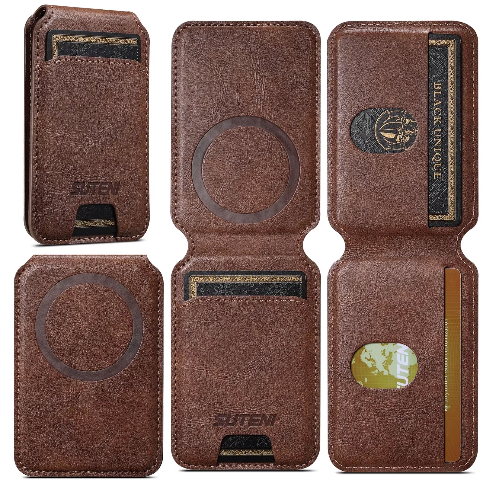 Wallet Pro Magnetic Leather Wallet for iPhone 17 16 Pro Max, 15, 14, 13, 12 and 11 deideas