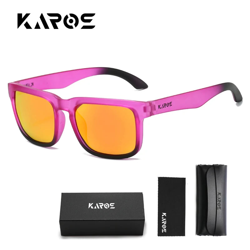 Square Polarized Sunglasses - UV400, PC Frame, Mirror Lens, 6 Colors, Unisex