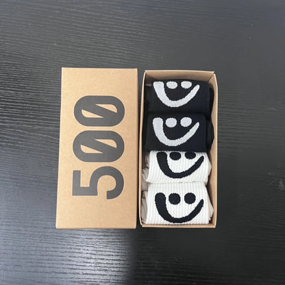 Sonrisa - Calcetines con cara feliz (4 pares)