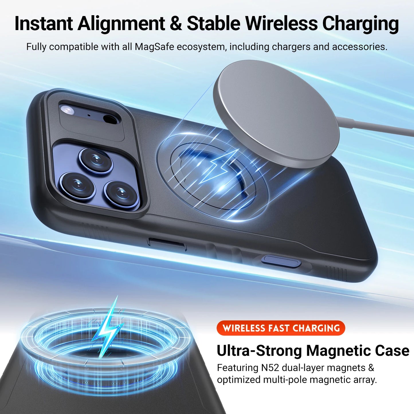 Magnetic Phone Case with QD Lock Mount – iPhone 17 16 15 14 Pro Max | Bike & Motorcycle