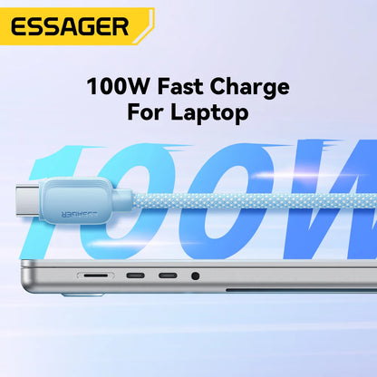 USB-C to USB-C Cable 100W - 5A Fast Charging, Braided