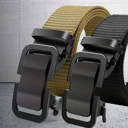 Nylon Belt with Automatic Metal Buckle - 120cm, 6 Colors, Unisex