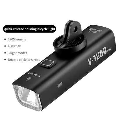 Rechargeable Bike Light - Up to 1500 Lumens, IPX6, 4800mAh, USB, 6 Models