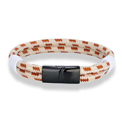 Fashion Nautical Bracelet  Woven Rope with Stainless Steel Accent deideas