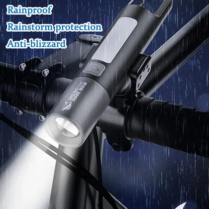 Waterproof USB Rechargeable LED Flashlight with Bicycle Stand deideas