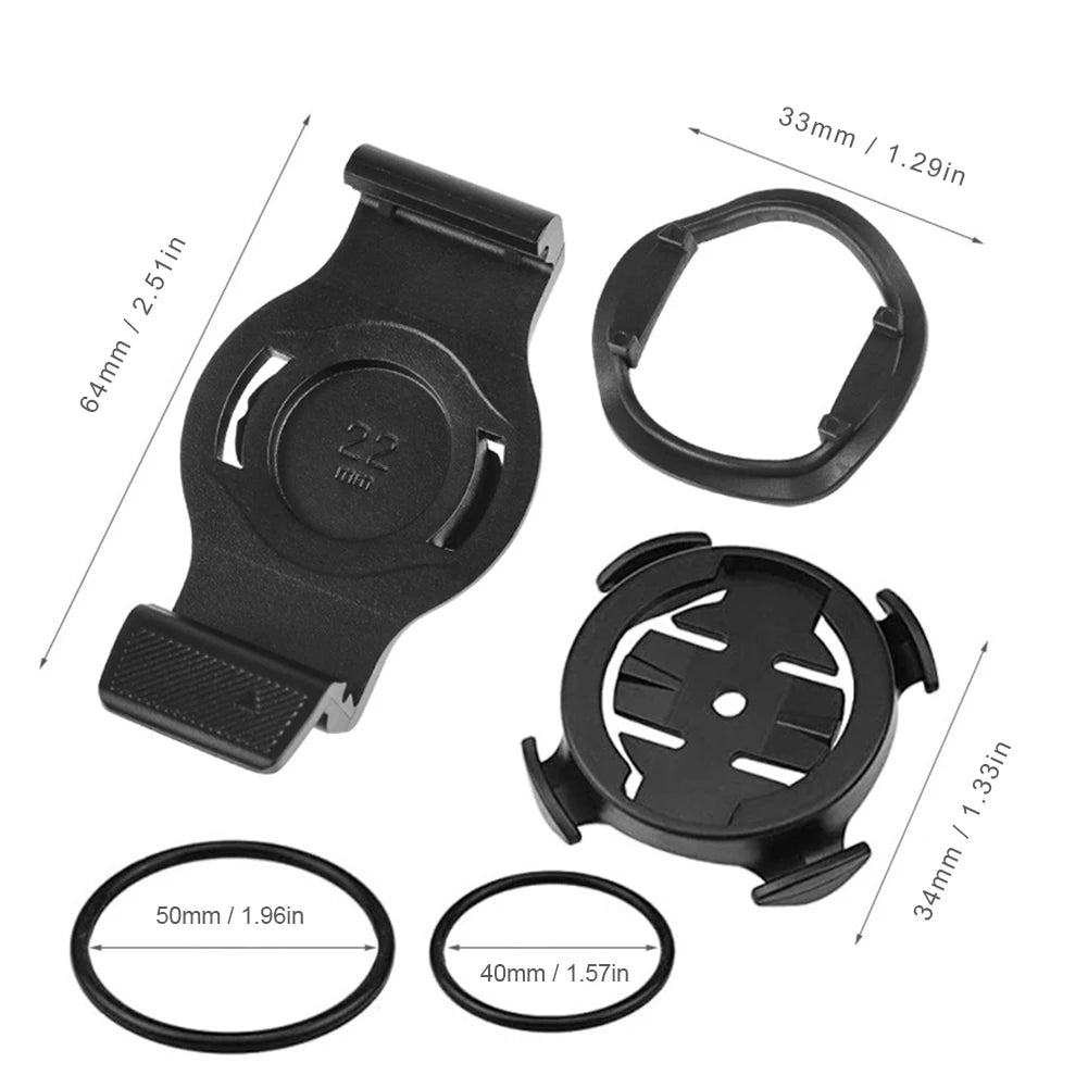 Silicone Bike Watch Mount - Universal Handlebar Holder, 22-35mm, Smartwatch Compatible