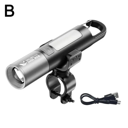 Waterproof USB Rechargeable LED Flashlight with Bicycle Stand deideas