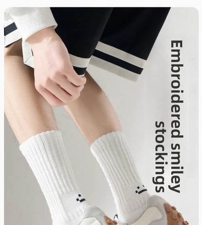 Cotton Crew Socks – Soft Blend Mid-Tube, Unisex 35-44