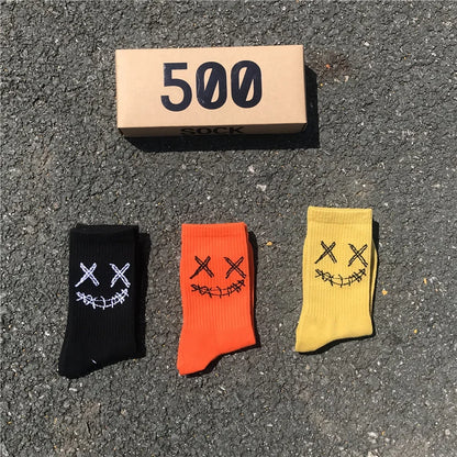 Calcetines Crew Bordados Paquete de 3 - Algodón, EU 36-44, 10 Combinaciones de Colores, Unisex