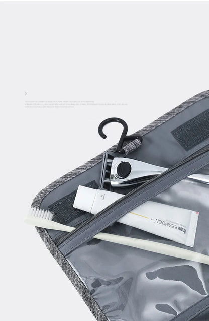 Waterproof Hanging Toiletry Bag - Oxford Fabric, 19x10x24cm, 3 Colors