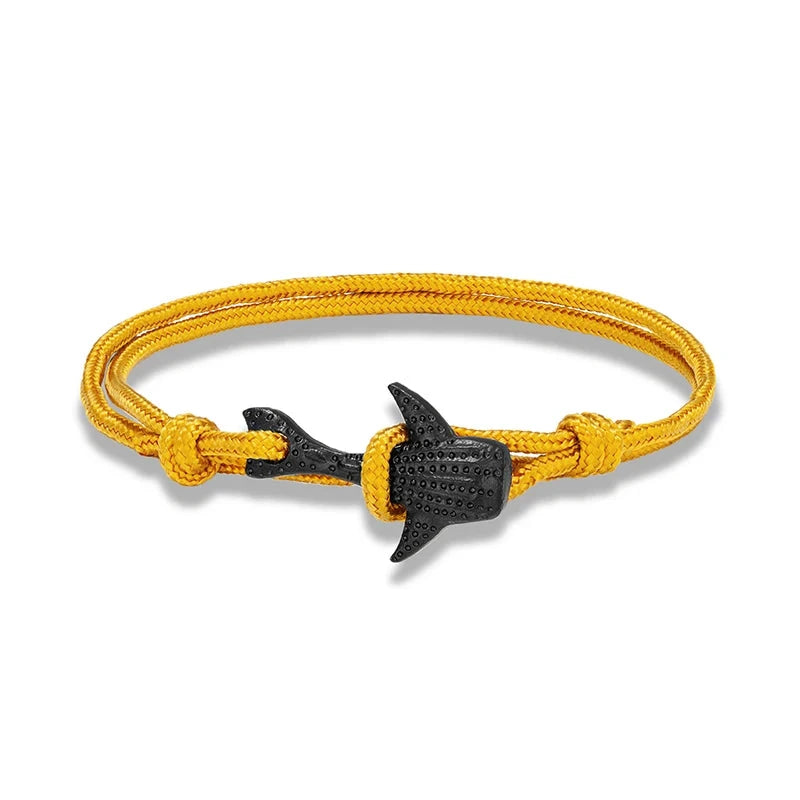 Ocean Lover Bracelet Black Whale Multilayer Rope deideas