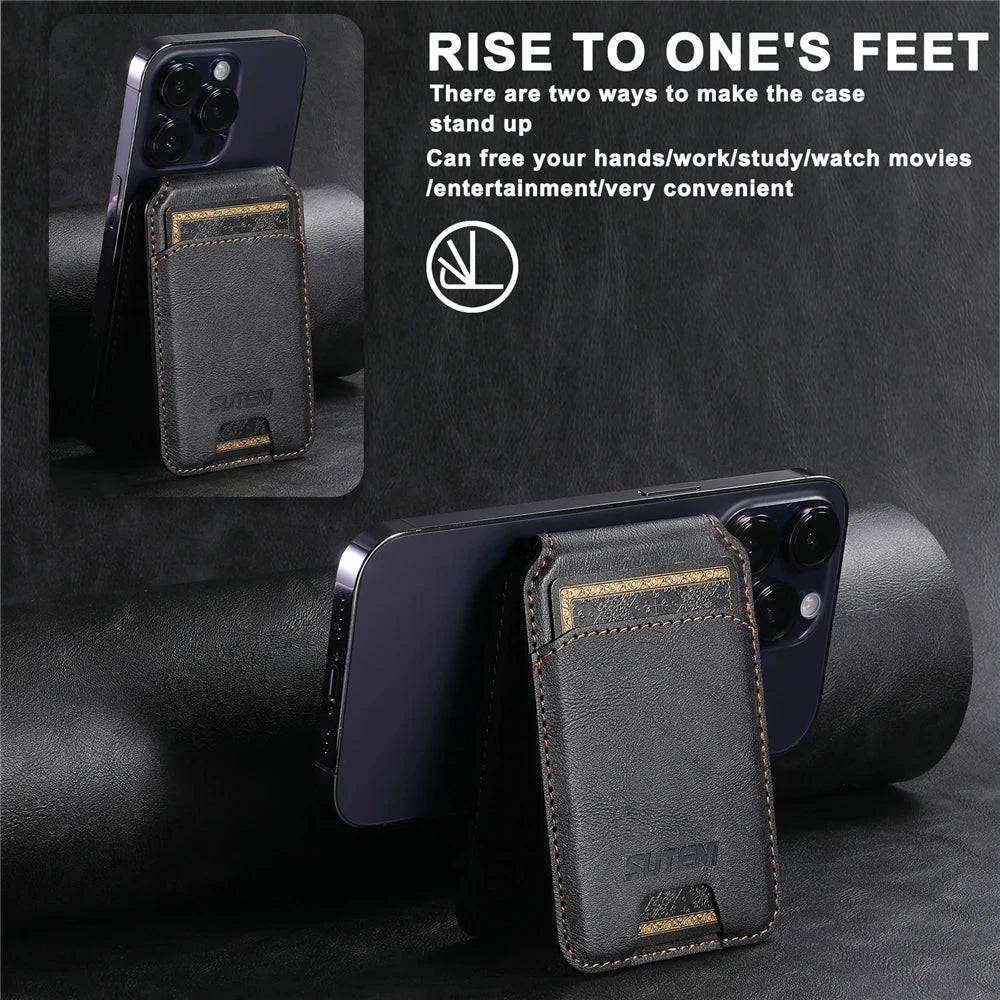 Wallet Pro Magnetic Leather Wallet for iPhone 17 16 Pro Max, 15, 14, 13, 12 and 11 deideas