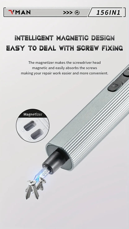 156-in-1 Mini Electric Screwdriver Set - Precision Repair Kit