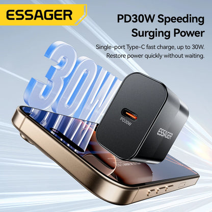 30W GaN USB-C Travel Charger – PD Fast Charging for iPhone, Samsung & USB-C