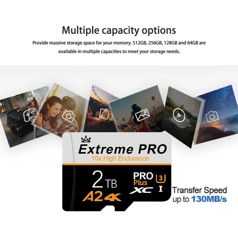 TF SD Card 2TB High Capacity Speed Mobile Storage Flash Memory deideas
