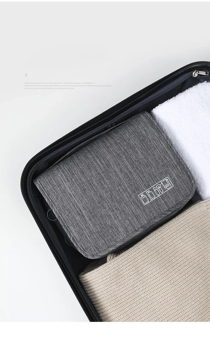 Waterproof Hanging Toiletry Bag - Oxford Fabric, 19x10x24cm, 3 Colors