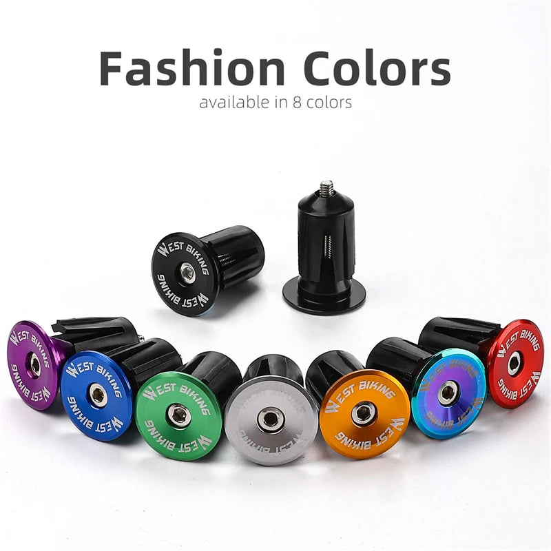Aluminum Alloy Handlebar Bar End Plugs - 6061, Mechanical Expansion, 8 Colors