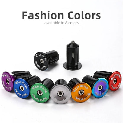 Aluminum Alloy Handlebar Bar End Plugs - 6061, Mechanical Expansion, 8 Colors