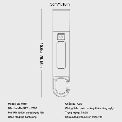 Waterproof USB Rechargeable LED Flashlight with Bicycle Stand deideas