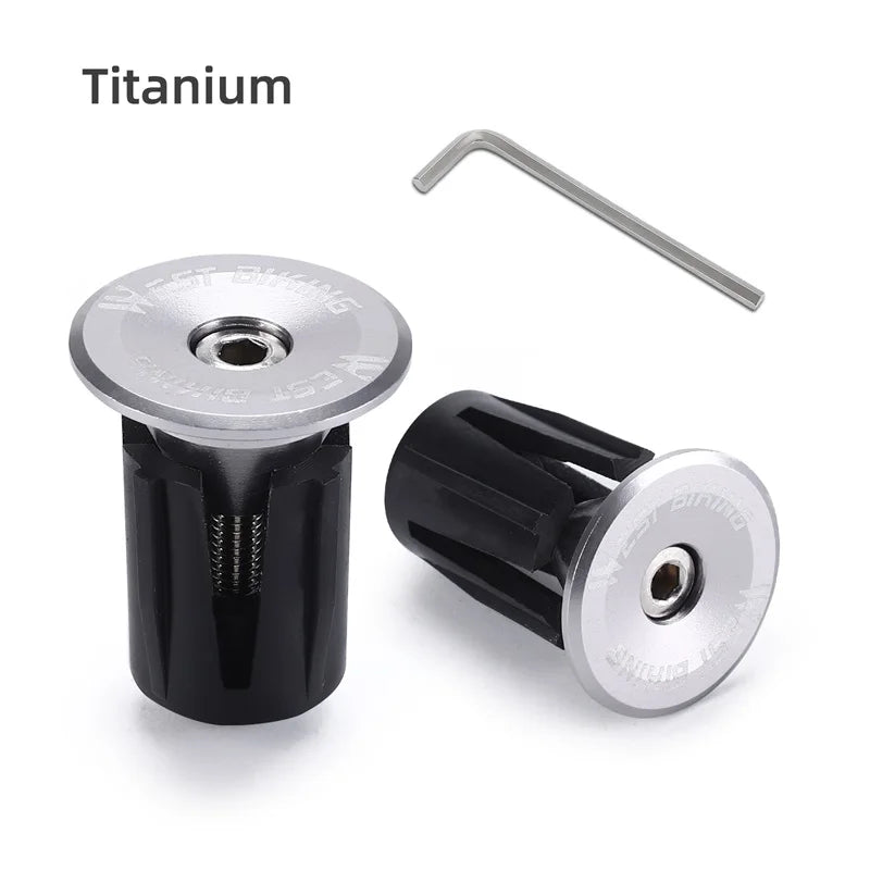 Aluminum Alloy Handlebar Bar End Plugs - 6061, Mechanical Expansion, 8 Colors