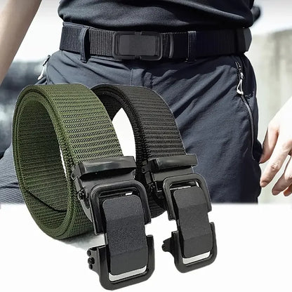 Nylon Belt with Automatic Metal Buckle - 120cm, 6 Colors, Unisex