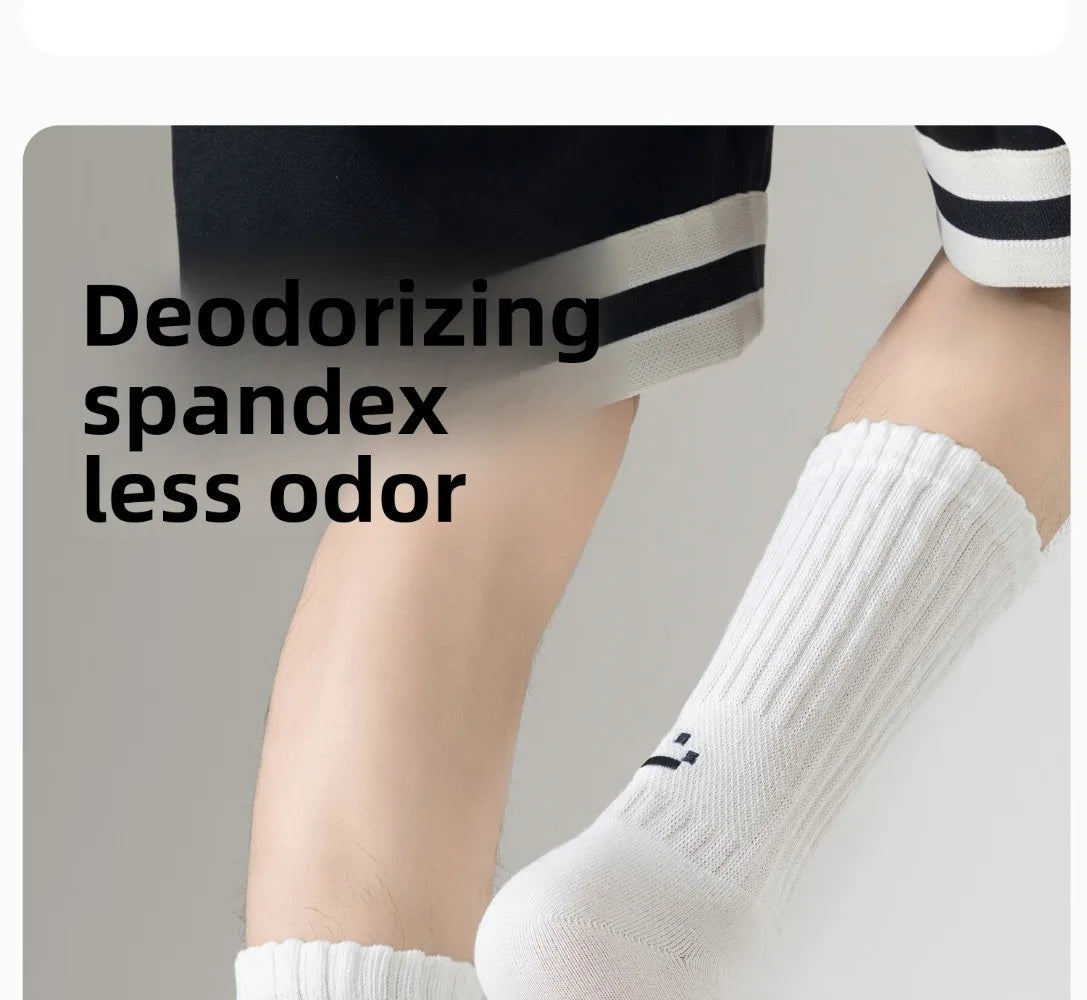Cotton Crew Socks – Soft Blend Mid-Tube, Unisex 35-44