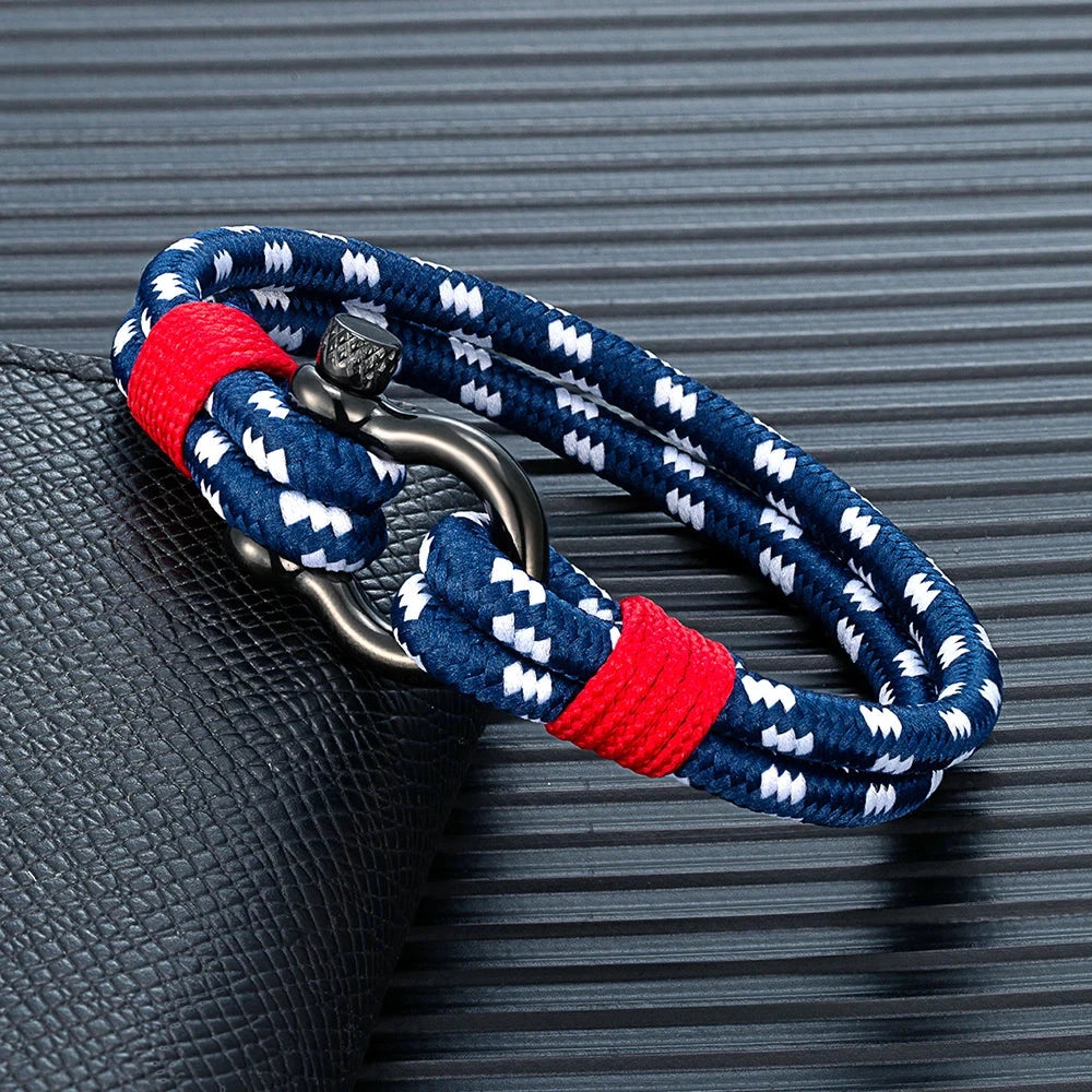 Classic Navy Rope Bracelet  Minimalist Unisex Jewelry Gift deideas