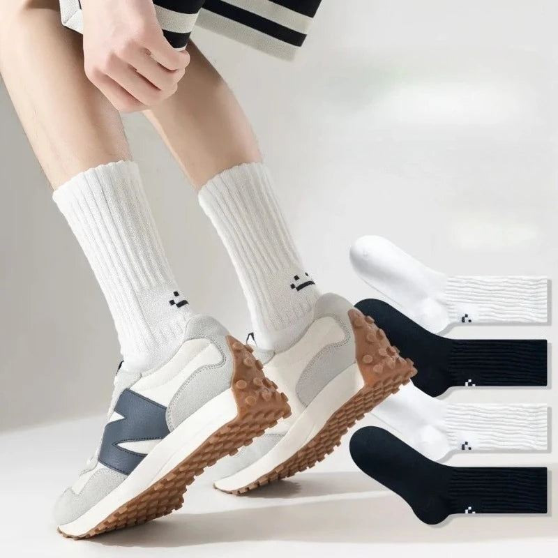 Cotton Crew Socks – Soft Blend Mid-Tube, Unisex 35-44