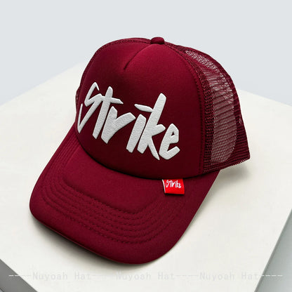 Strike Printed Letter Trucker Cap, Unisex