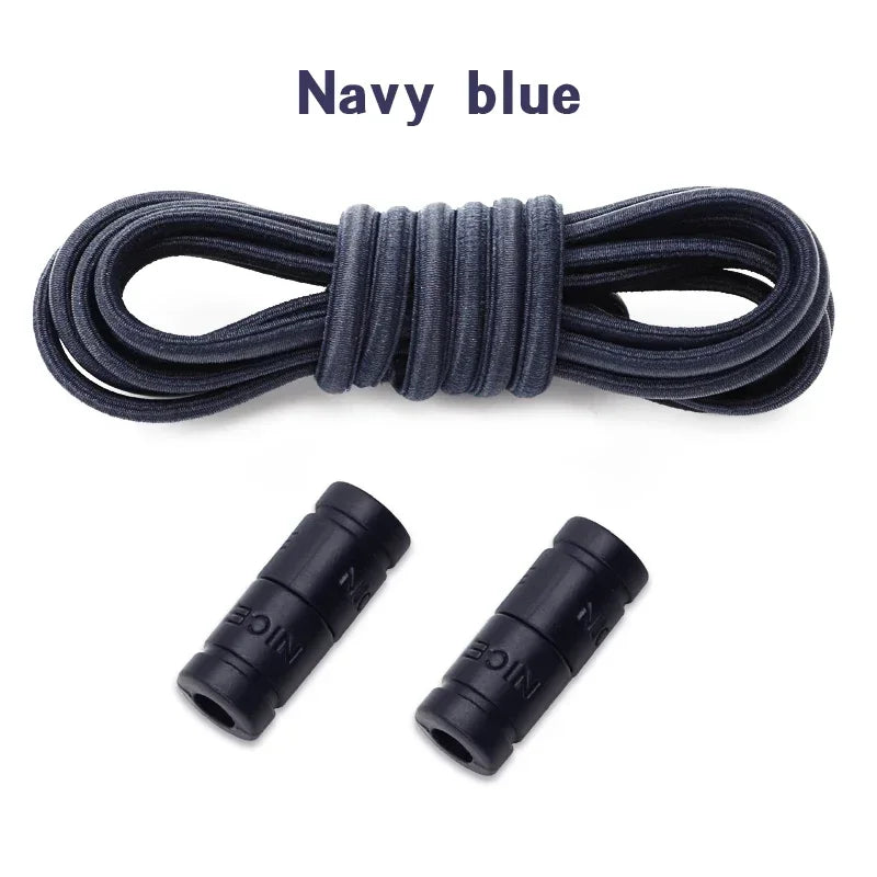 No-Tie Elastic Shoelaces with Color Buckle