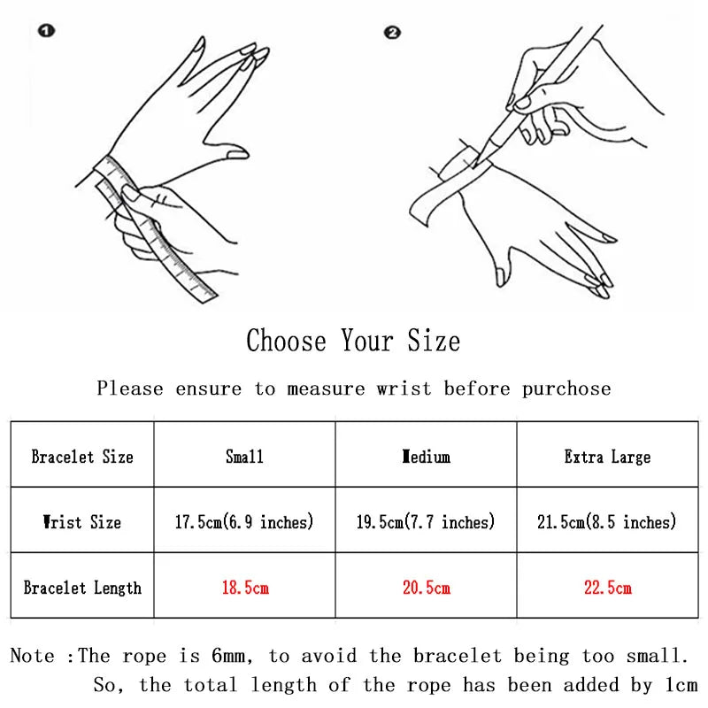 Outdoor Sports Cycling Mens Rope Bracelet Black Magnet Buckle Wrap Bangle Pulseira Corda Masculina Pulceras Hombres Elegante deideas