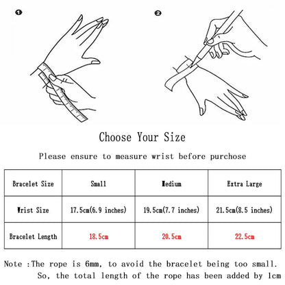 Outdoor Sports Cycling Mens Rope Bracelet Black Magnet Buckle Wrap Bangle Pulseira Corda Masculina Pulceras Hombres Elegante deideas