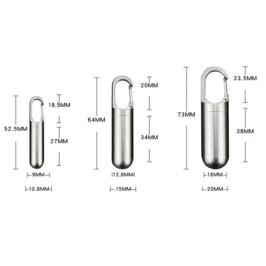 Contenedor Llavero de Acero Inoxidable Impermeable para Medicamentos - Pastillero Portátil