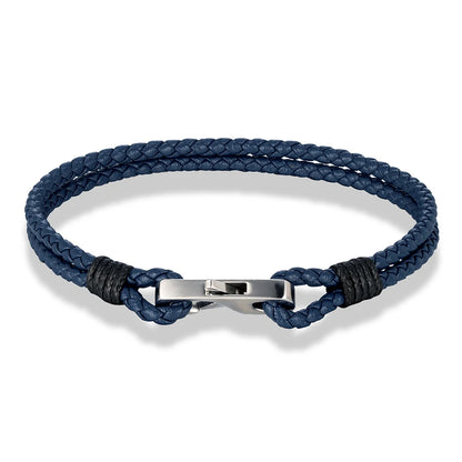 3mm Genuine Leather Bracelet – 316L Steel Square Buckle | Men’s Classic Style