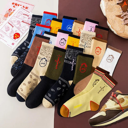 Calcetines Bandana Gráficos de Algodón, Unisex 36-43