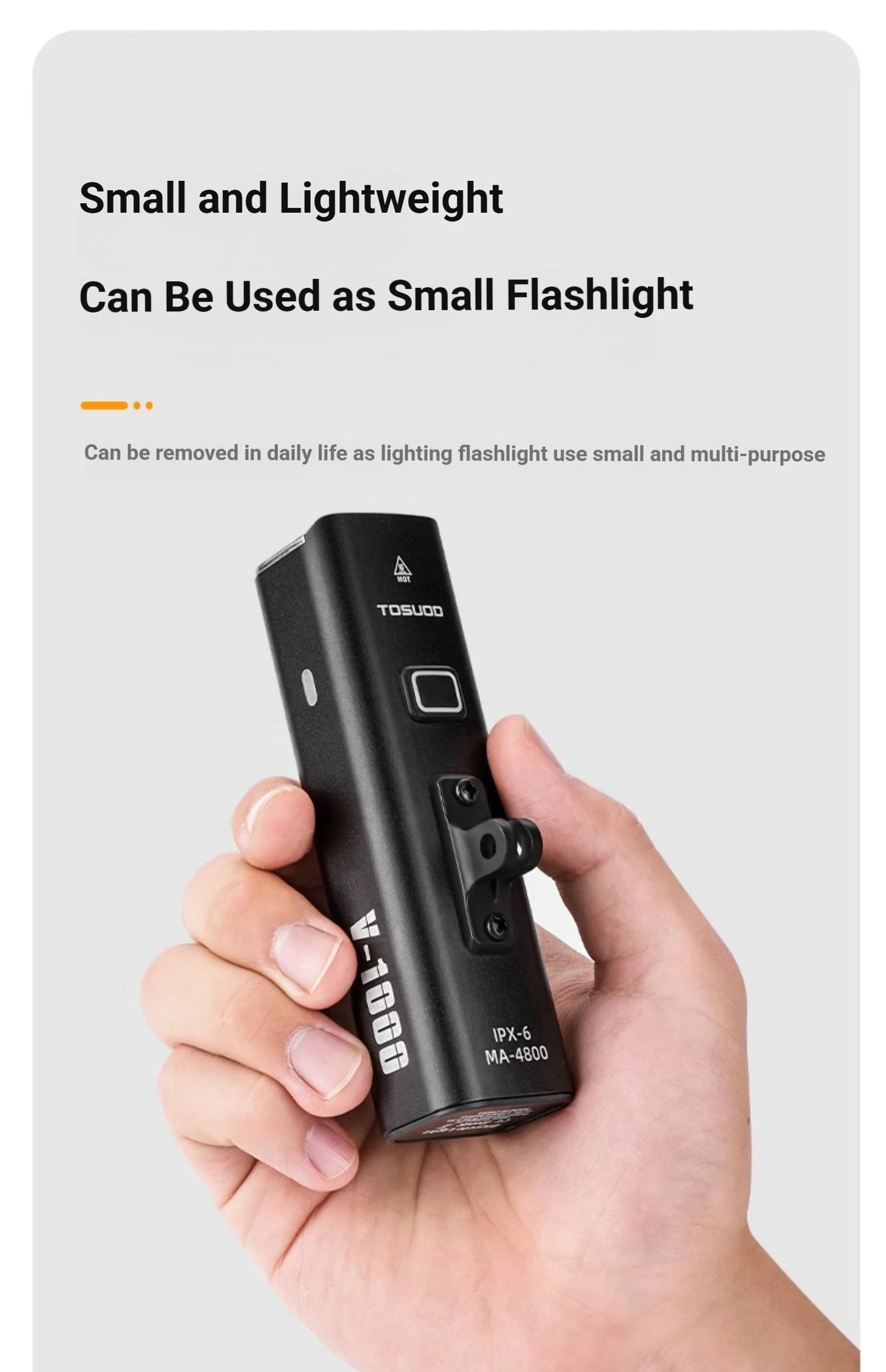 Rechargeable Bike Light - Up to 1500 Lumens, IPX6, 4800mAh, USB, 6 Models
