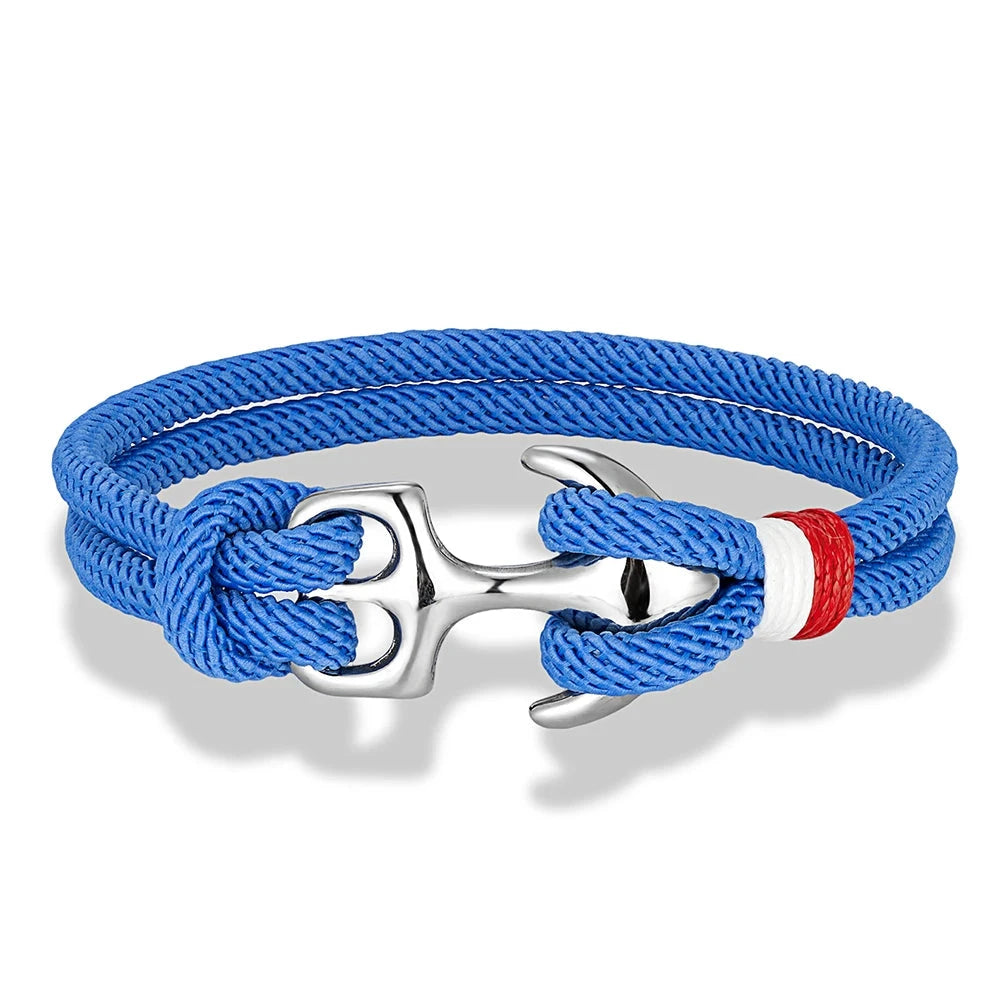 Nautical Survival Bracelet  Dual Rope with Stainless Steel Anchor deideas