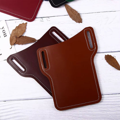 Funda de cuero para teléfono con clip para cinturón – Estuche de cuero sintético para hombres, 2 colores