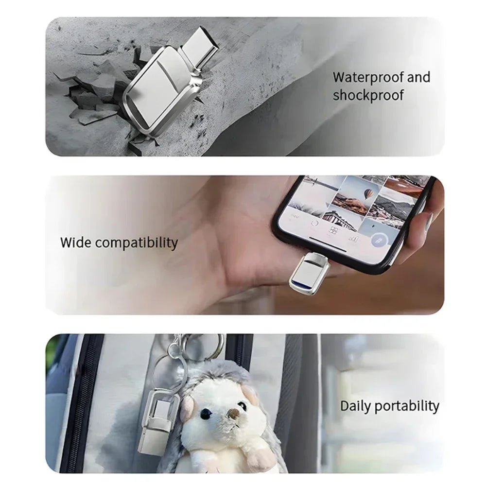 Xiaomi USB Flash Drive 1TB 2TB USB 3.0 High Speed Car Electronic Accessory Adapter Plug Play Video Large Storage Flash Drive deideas